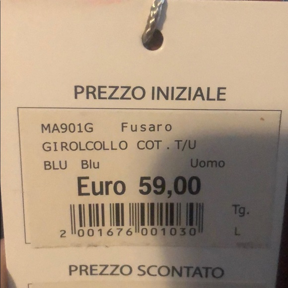 Fusaro Gold Cotton Crew Neck Sweater - Picture 3 of 4